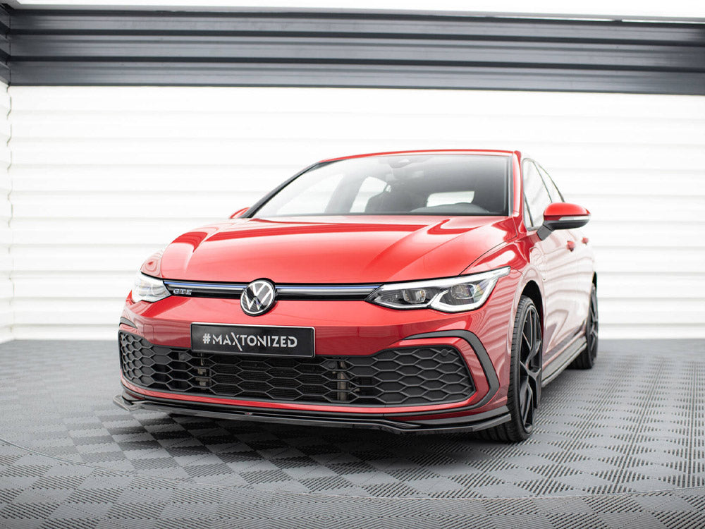Front Splitter V.4 compatible with Volkswagen Golf GTI / GTE / GTD / R-Line Mk8