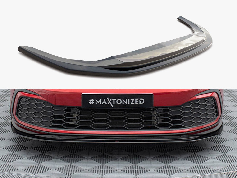 Front Splitter V.5 compatible with Volkswagen Golf GTI / GTE / GTD / R-Line Mk8