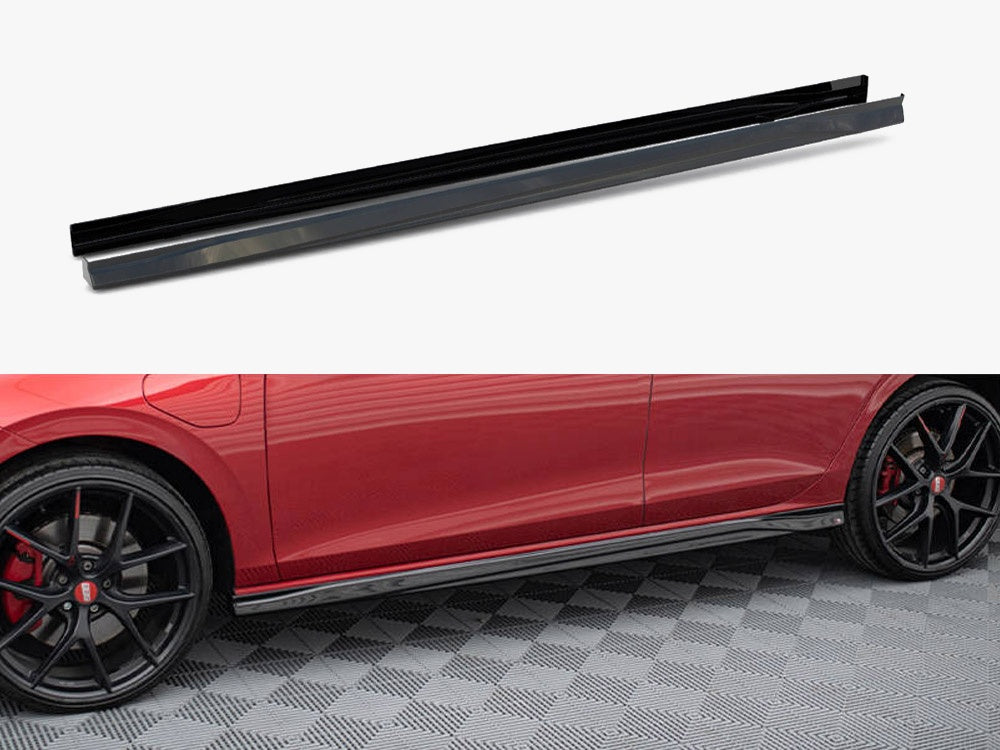 Side Skirts Diffusers V.3 compatible with Volkswagen Golf GTI / GTE / GTI Clubsport / GTD / R-Line Mk8