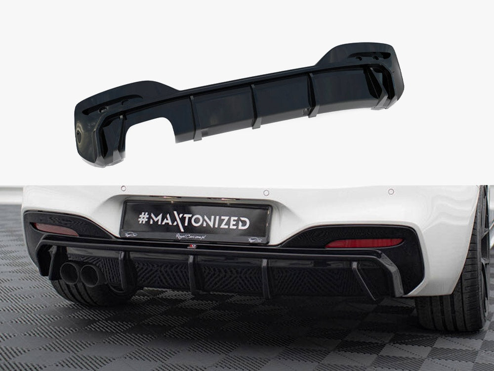 Rear Valance V.3 compatible with BMW 1 M-Pack F20 Facelift (Single Side dual exhaust Version)