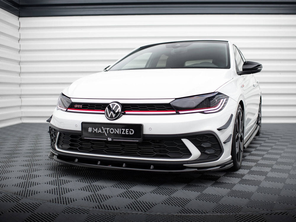 Front Splitter V.1 compatible with Volkswagen Polo GTI / R-Line Mk6 Facelift