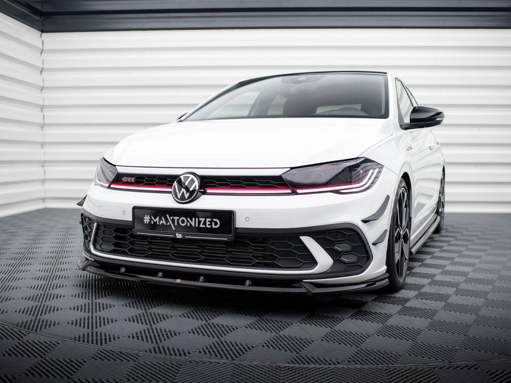 Front Splitter V.2 compatible with Volkswagen Polo GTI / R-Line Mk6 Facelift