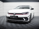 Front Splitter V.2 compatible with Volkswagen Polo GTI / R-Line Mk6 Facelift