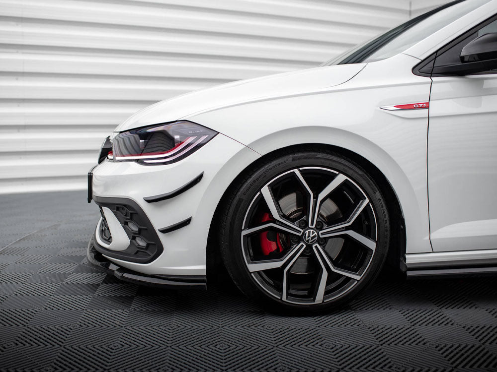 Front Bumper Wings (Canards) compatible with Volkswagen Polo GTI / R-Line Mk6 Facelift