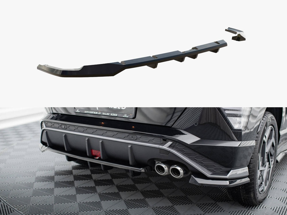 Central Rear Splitter (Vertical Bars) compatible with Hyundai Kona N Line Mk2