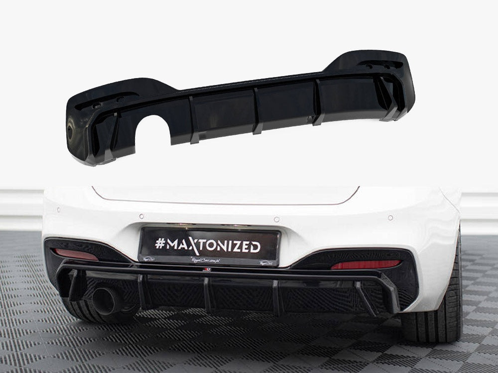 Rear Valance V.3 compatible with BMW 1 M-Pack F20 Facelift (Version with single exhaust on one Side)