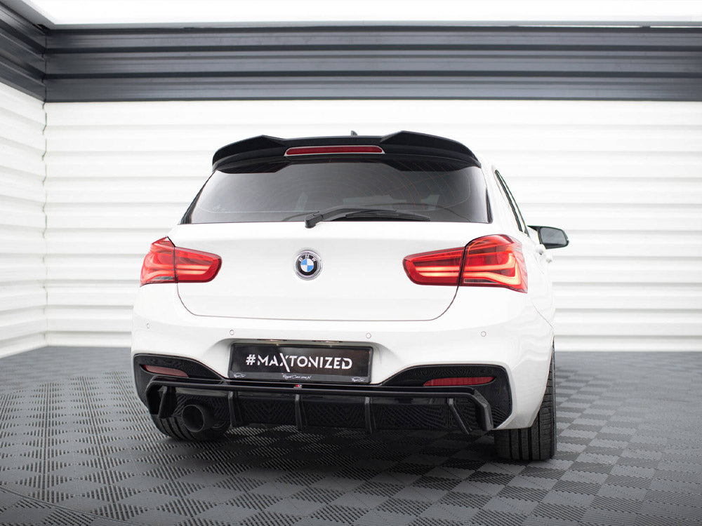 Rear Valance V.3 compatible with BMW 1 M-Pack F20 Facelift (Version with single exhaust on one Side)