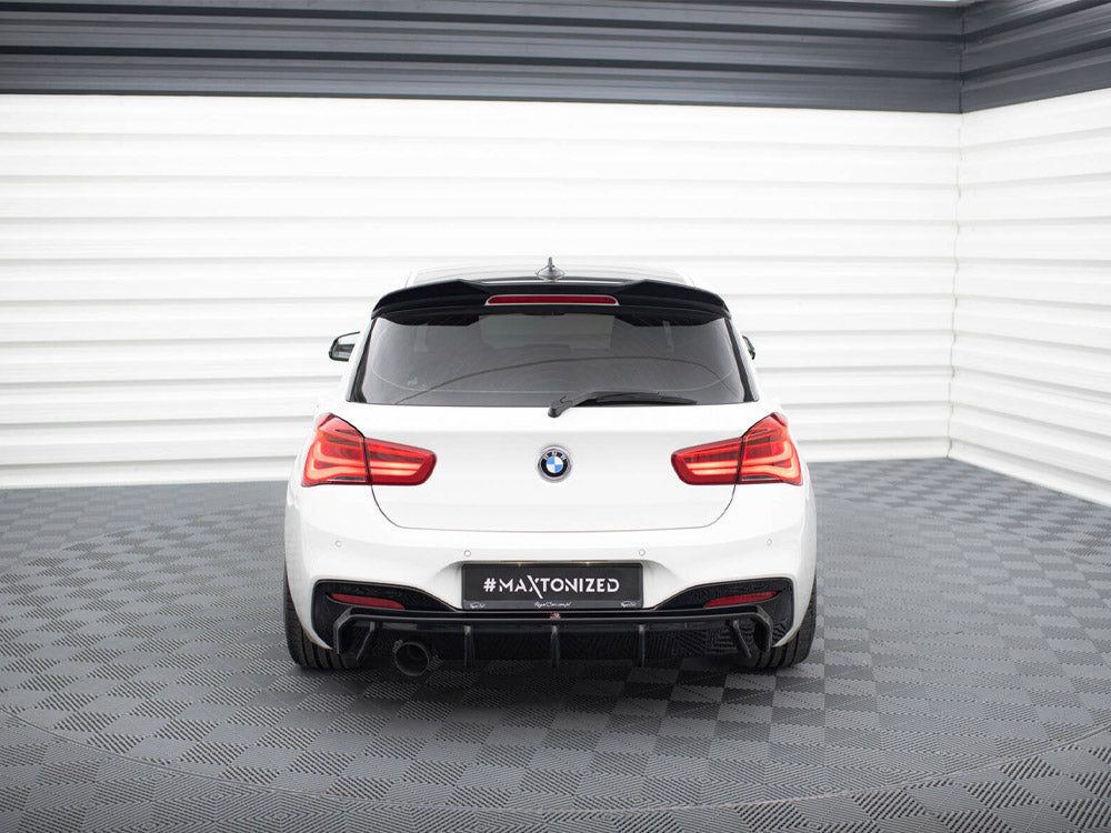 Rear Valance V.3 compatible with BMW 1 M-Pack F20 Facelift (Version with single exhaust on one Side)