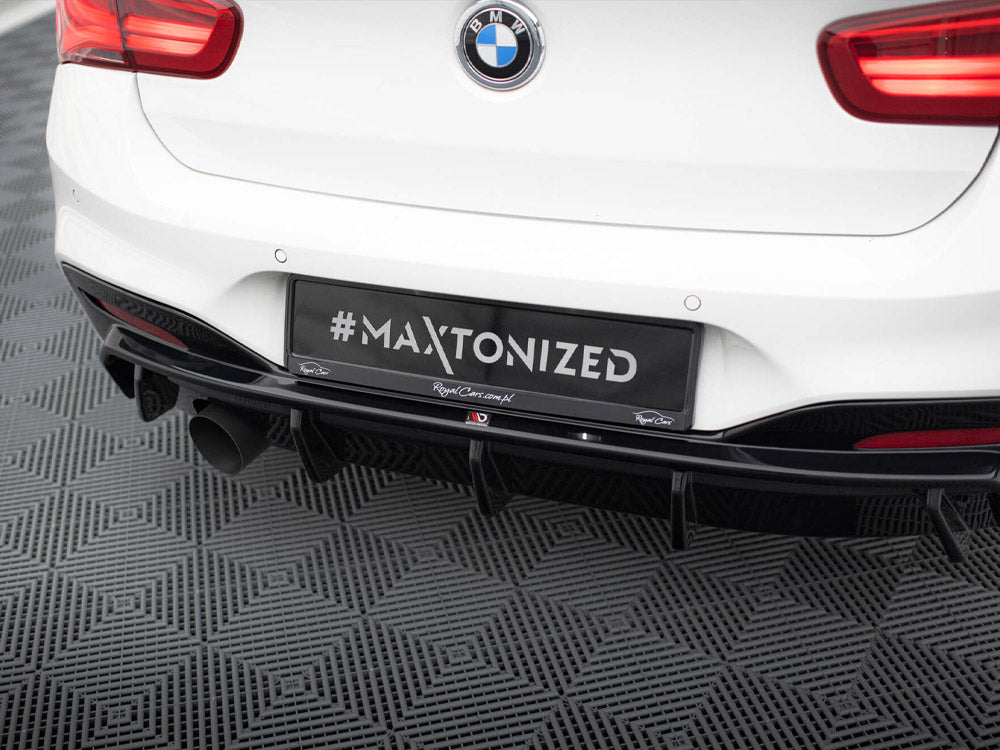 Rear Valance V.3 compatible with BMW 1 M-Pack F20 Facelift (Version with single exhaust on one Side)