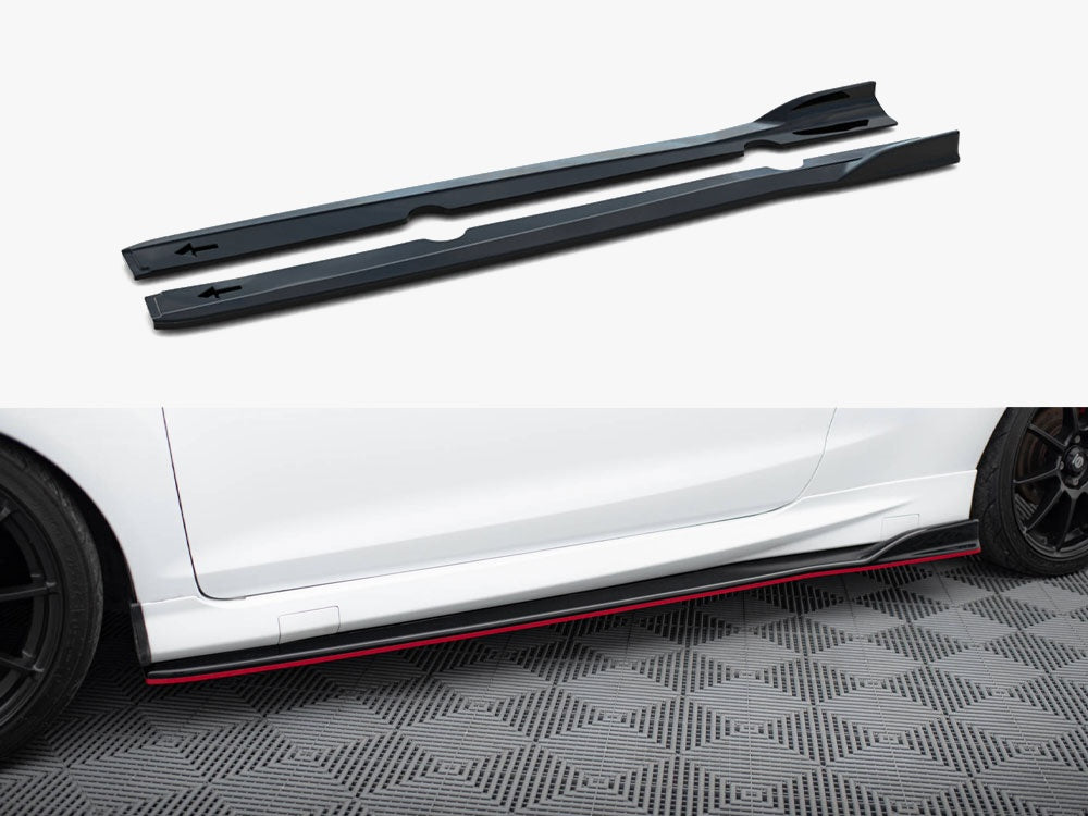 Side Skirts Diffusers V.3 compatible with Ford Fiesta ST / ST-Line Mk7 / Mk7 FL