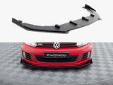 Street PRO Front Splitter V.3 + Flaps compatible with VW Golf GTI Mk6