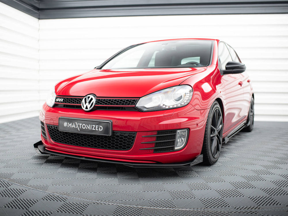 Street PRO Front Splitter V.3 + Flaps compatible with VW Golf GTI Mk6