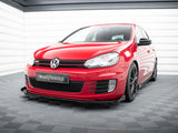 Street PRO Front Splitter V.3 + Flaps compatible with VW Golf GTI Mk6