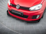 Street PRO Front Splitter V.3 + Flaps compatible with VW Golf GTI Mk6