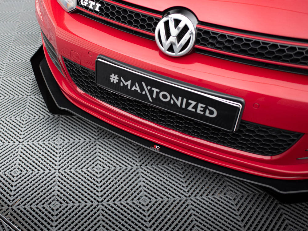 Street PRO Front Splitter V.3 + Flaps compatible with VW Golf GTI Mk6