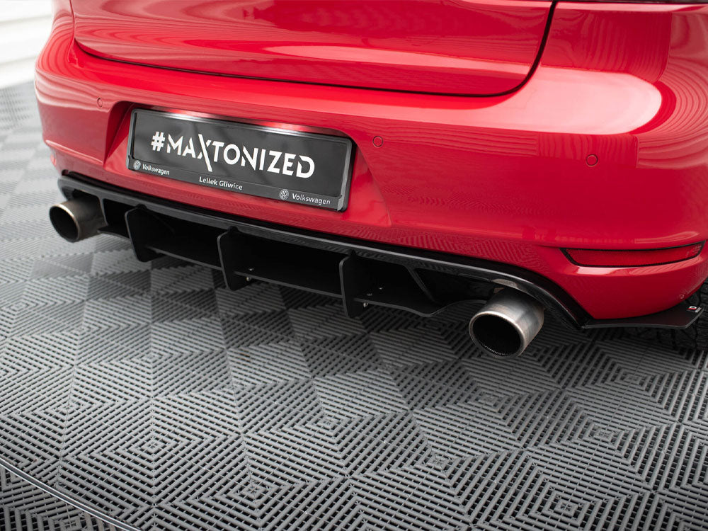 Rear Diffuser &amp; Rear Side Splitters compatible with Volkswagen Golf Mk6 GTI / ED35