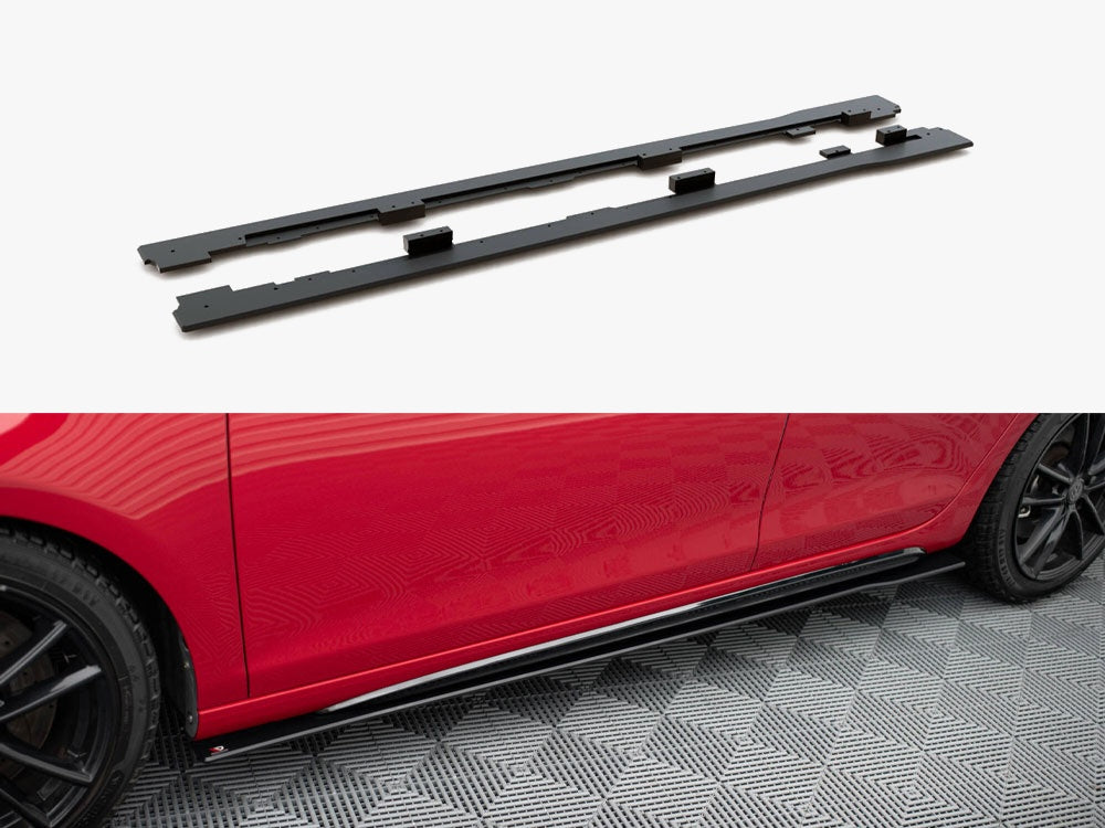 Street PRO Side Skirts Diffusers compatible with VW Golf GTI Mk6