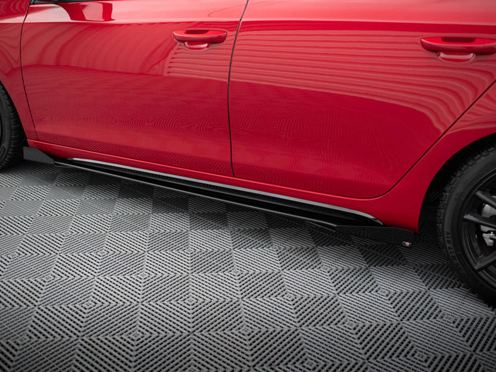 Street PRO Side Skirts Diffusers + Flaps compatible with VW Golf GTI Mk6
