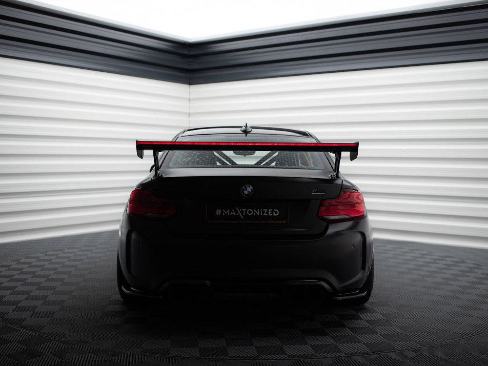 Carbon Spoiler With External Brackets Uprights + LED compatible with BMW M2 F87