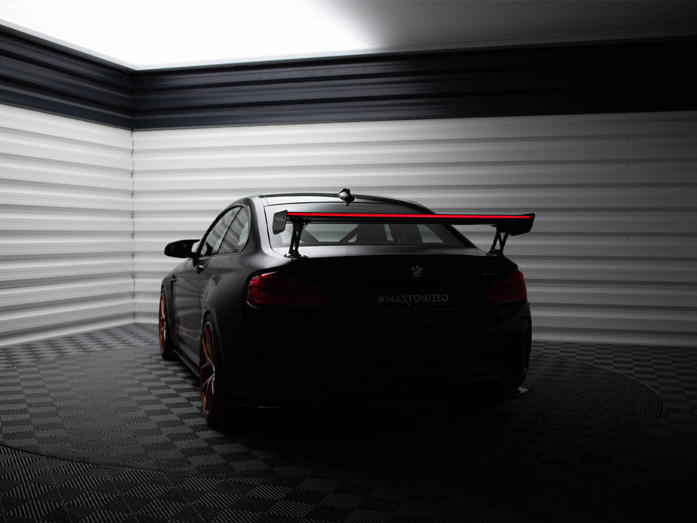 Carbon Spoiler With External Brackets Uprights + LED compatible with BMW M2 F87