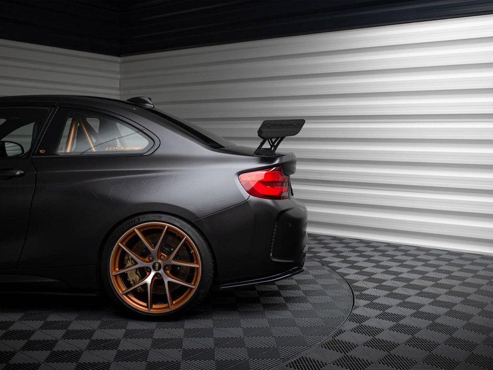 Carbon Spoiler With External Brackets Uprights + LED compatible with BMW M2 F87