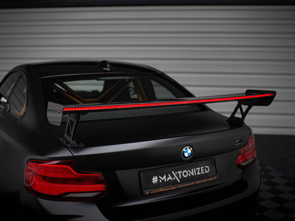 Carbon Spoiler With External Brackets Uprights + LED compatible with BMW M2 F87