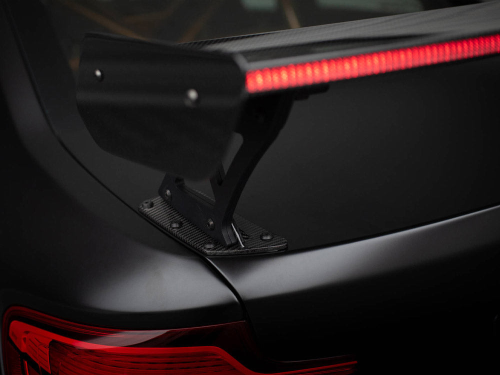Carbon Spoiler With External Brackets Uprights + LED compatible with BMW M2 F87