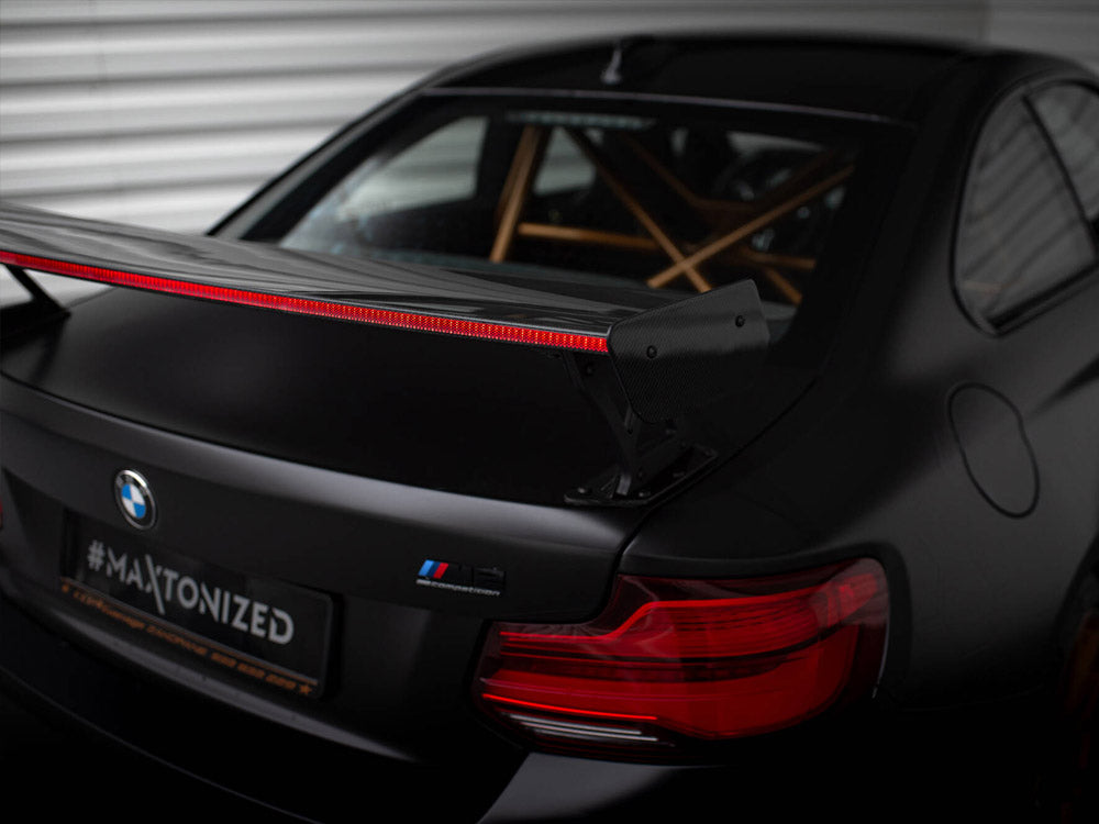 Carbon Spoiler With External Brackets Uprights + LED compatible with BMW M2 F87