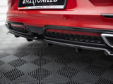 Central Rear Splitter (Vertical Bars) compatible with Kia ProCeed GT-Line Mk1