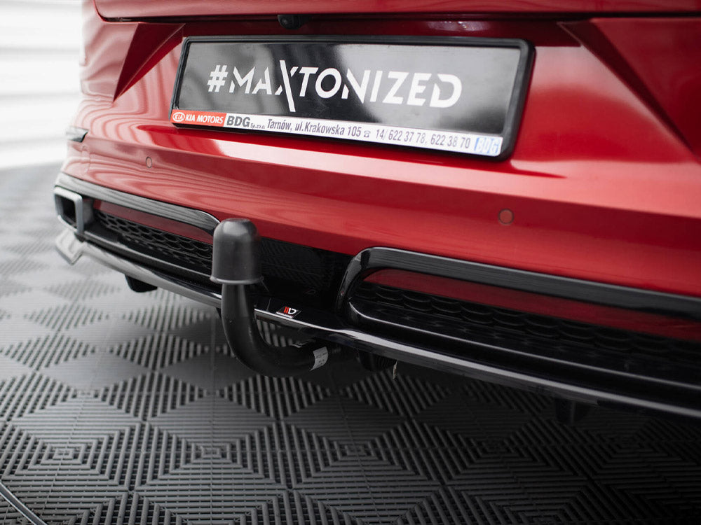 Central Rear Splitter (Vertical Bars) compatible with Kia ProCeed GT-Line Mk1
