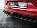 Central Rear Splitter (Vertical Bars) compatible with Kia ProCeed GT-Line Mk1