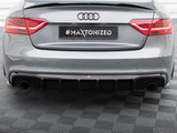Rear Valance compatible with Audi S5 / A5 S Line 8T Facelift (Version with single exhausts on both sides)