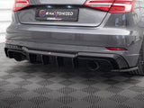Rear Valance compatible with Audi A3 S Line Sportback 8V Facelift (Version with single exhausts on both sides)