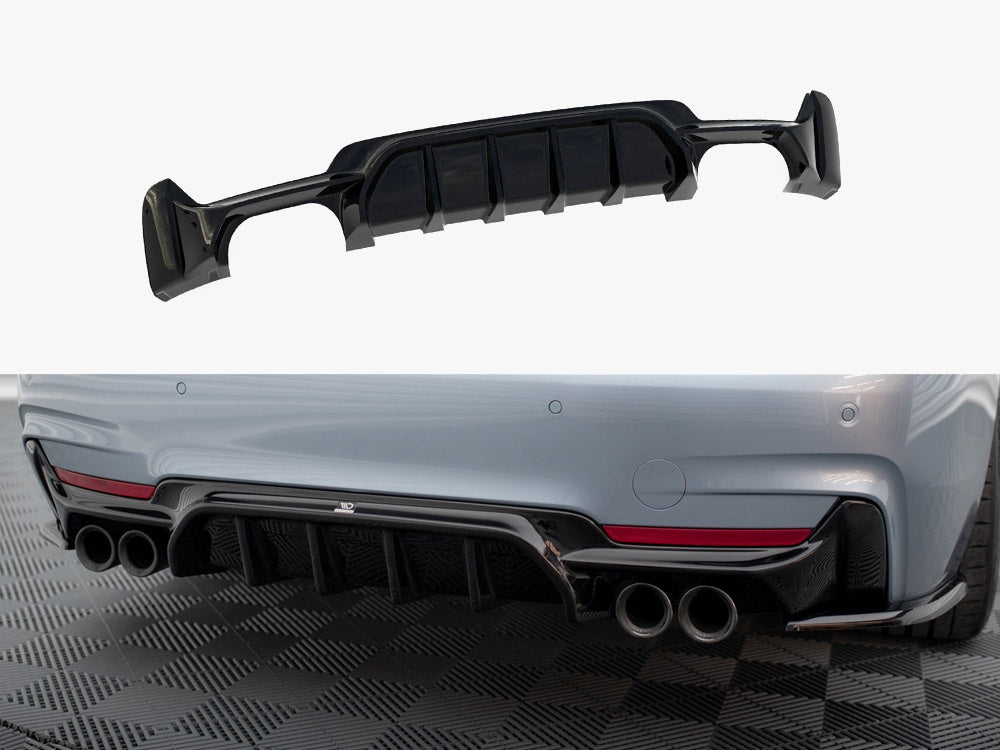 Rear Valance compatible with BMW 4 Coupe / Gran Coupe / Cabrio M-Pack F32 / F36 / F33 (Version with dual exhausts on both sides)