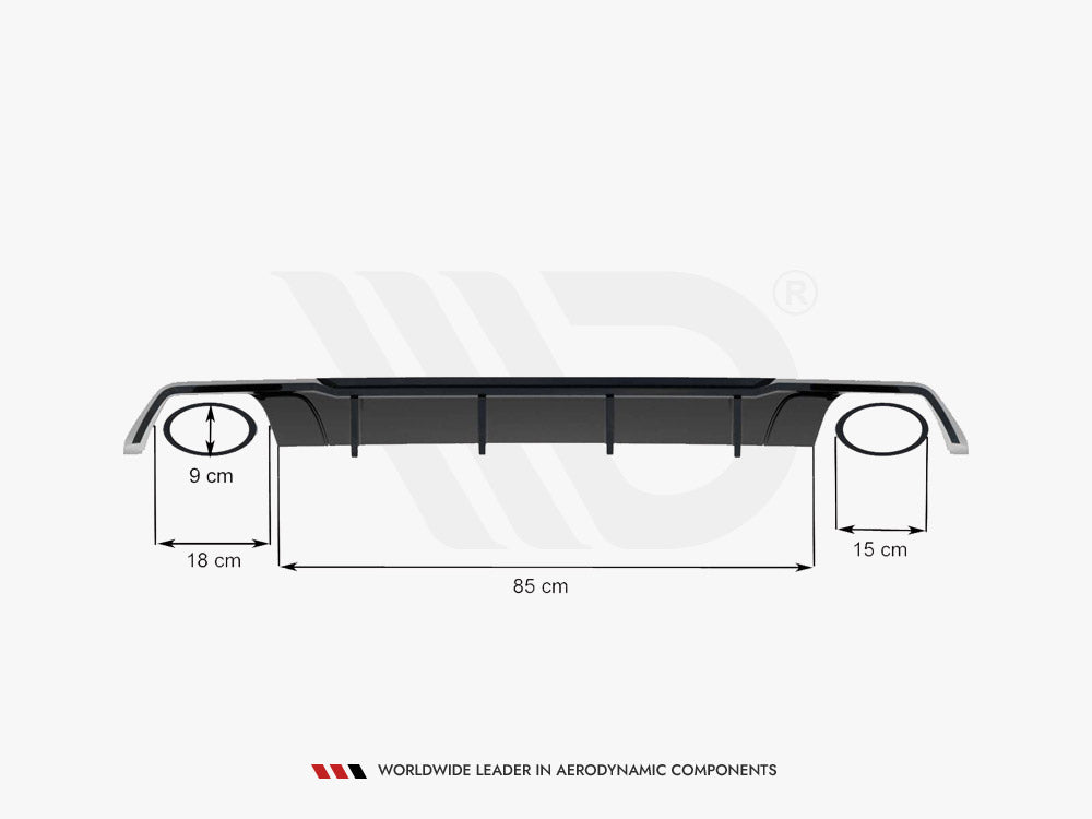 Rear Valance V.2 compatible with SEAT Leon Mk3.5 Cupra Estate