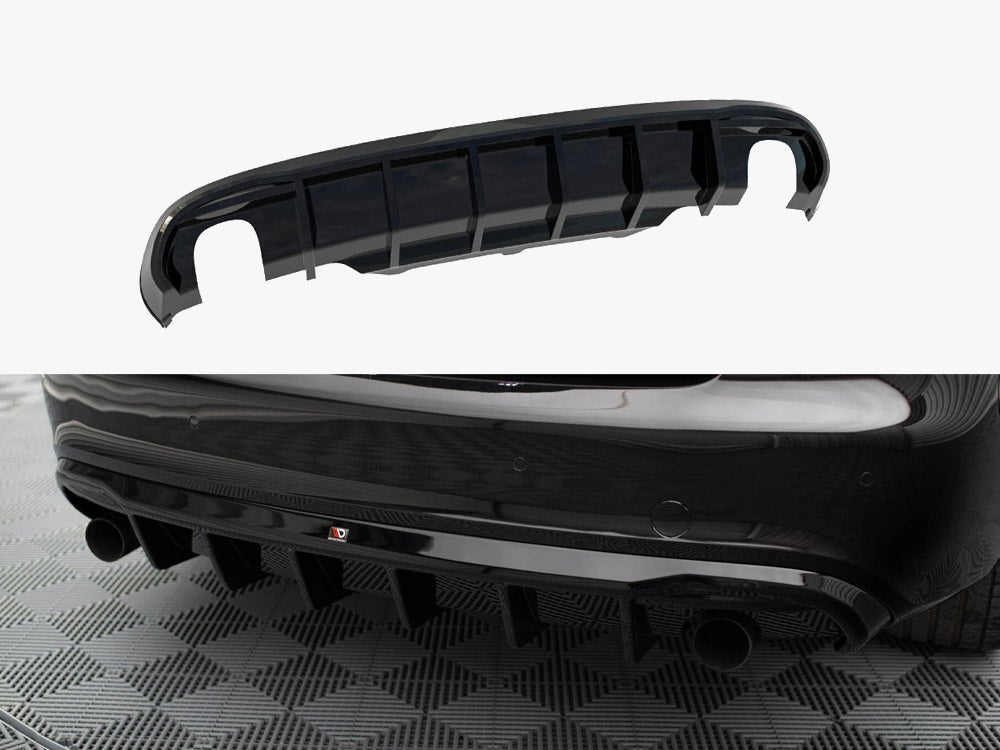 Rear Valance compatible with Audi S5 / A5 S Line Coupe / Cabrio 8T (Version with single exhausts on both sides)