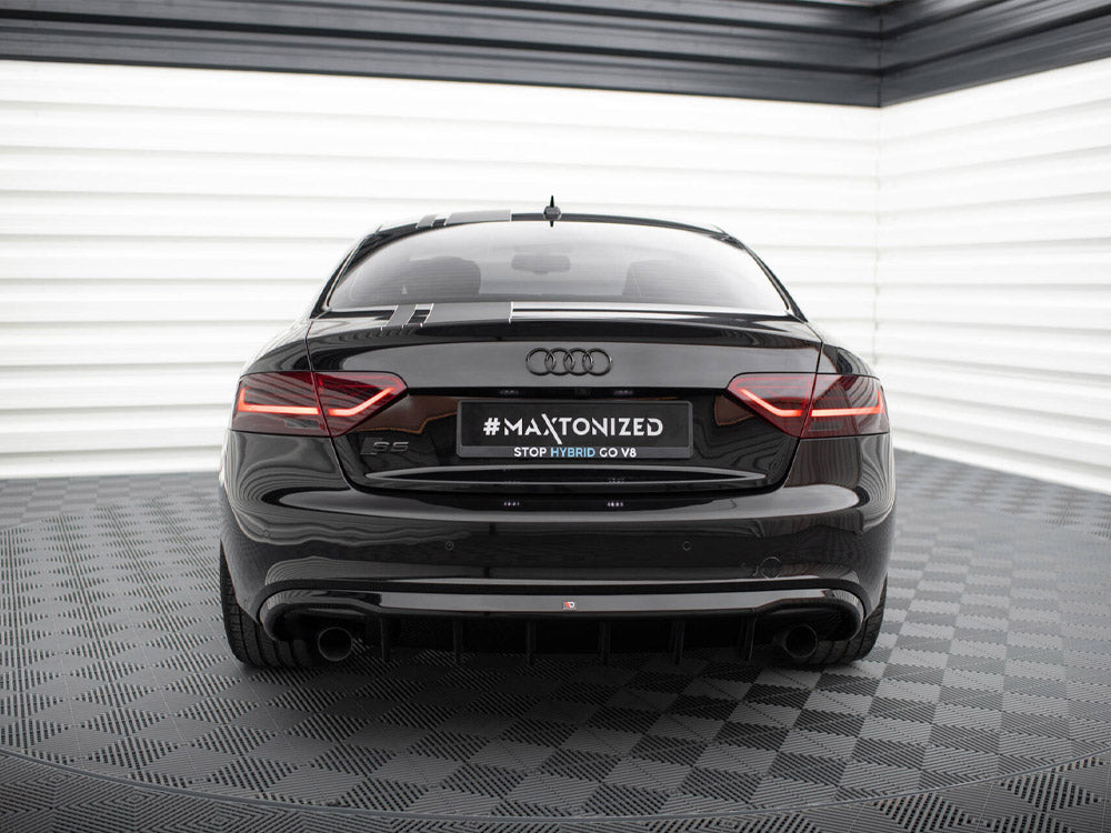 Rear Valance compatible with Audi S5 / A5 S Line Coupe / Cabrio 8T (Version with single exhausts on both sides)