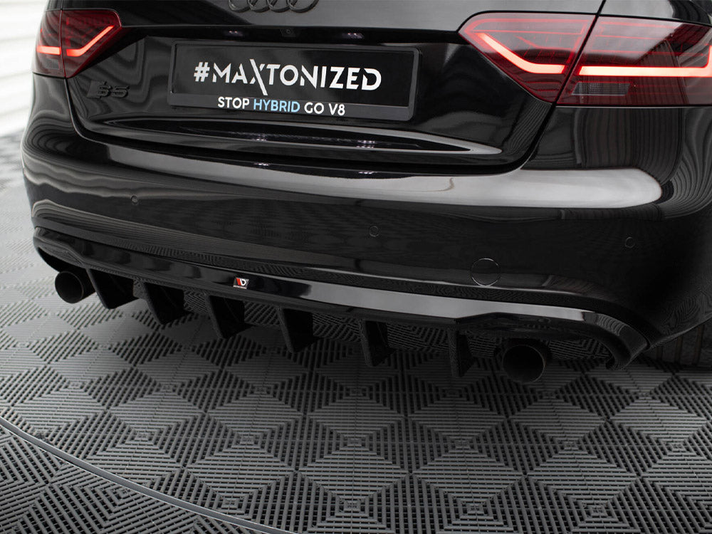 Rear Valance compatible with Audi S5 / A5 S Line Coupe / Cabrio 8T (Version with single exhausts on both sides)