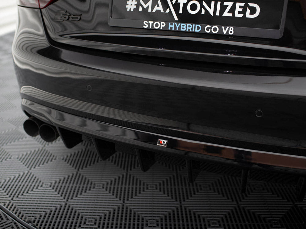 Rear Valance compatible with Audi S5 / A5 S Line Coupe / Cabrio 8T (Single Side dual exhaust Version)
