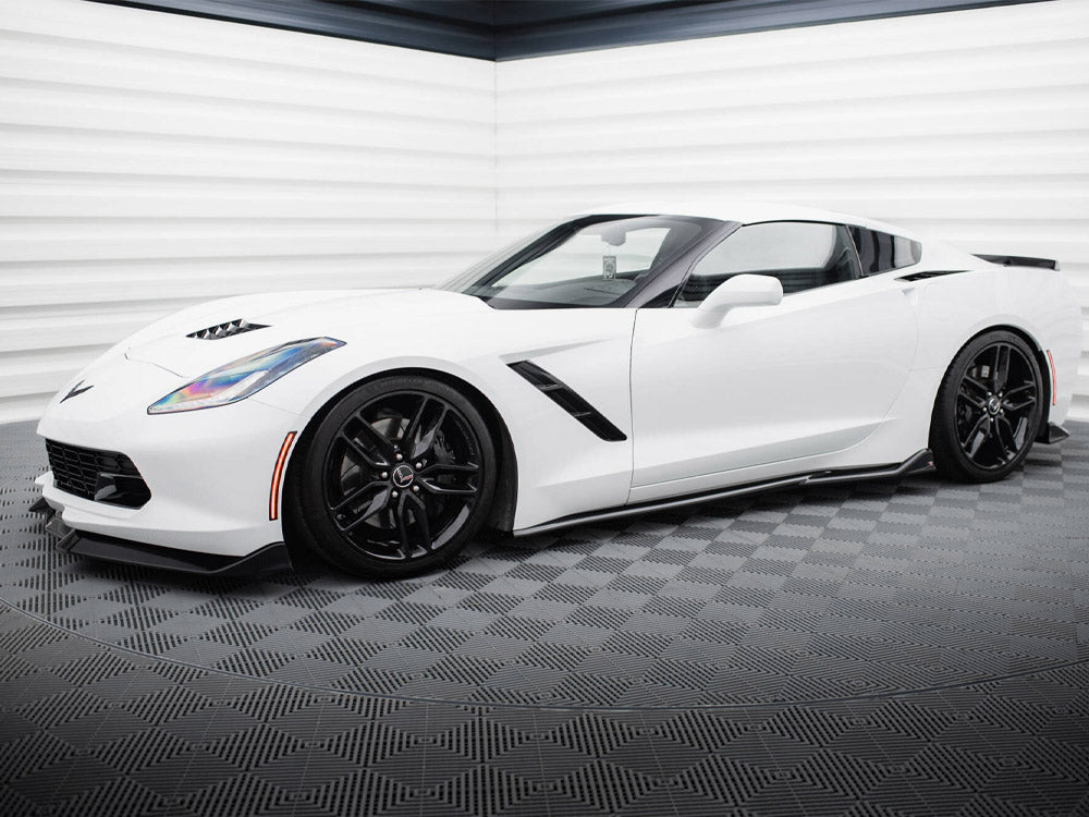 Side Skirt Diffusers V.2 compatible with Chevrolet Corvette Stingray C7