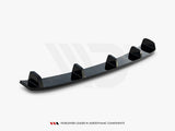 Central Rear Splitter (Vertical Bars) compatible with BMW 3 E46 Coupe M-Pack - Carbon Look