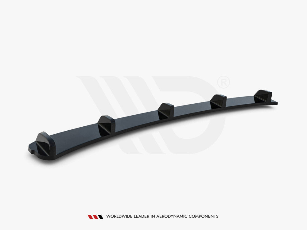 Central Rear Splitter (Vertical Bars) compatible with BMW 3 E46 Coupe M-Pack - Carbon Look