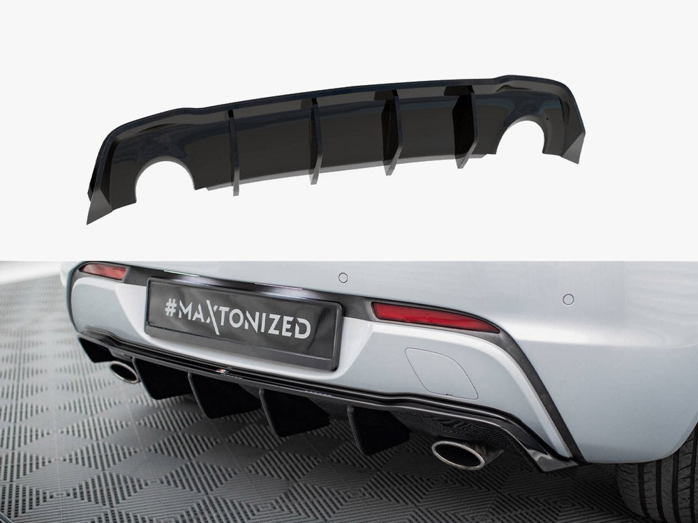Rear Valance compatible with Opel Astra GTC OPC Line J (Version with single exhausts on both sides)