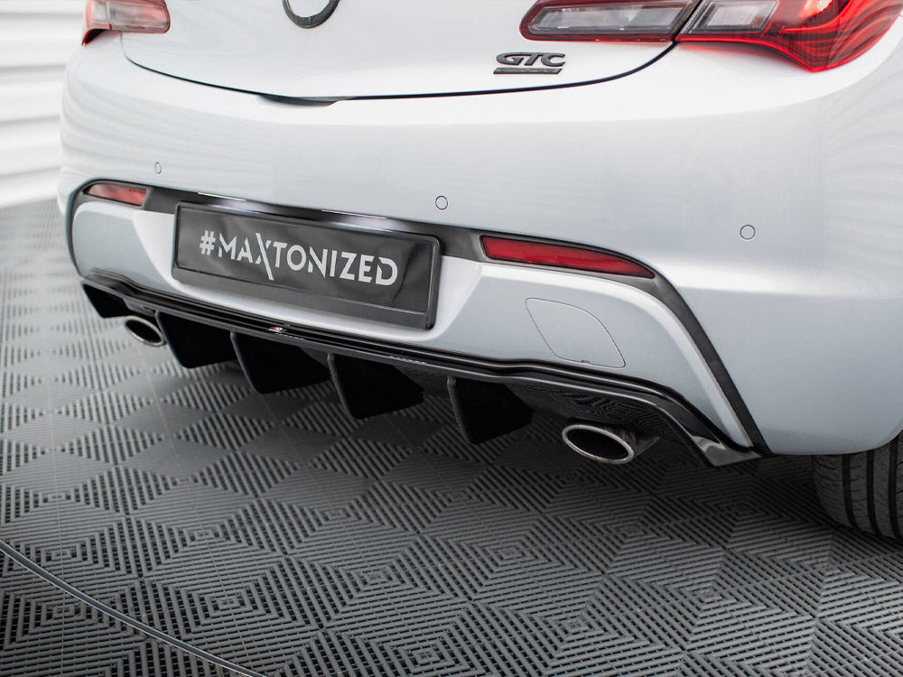 Rear Valance compatible with Opel Astra GTC OPC Line J (Version with single exhausts on both sides)