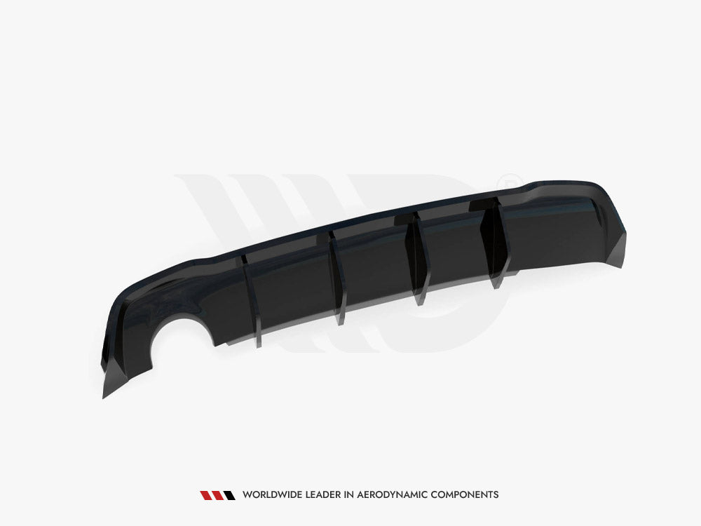 Rear Valance compatible with Opel Astra GTC OPC Line J (Version with single exhaust on one Side)