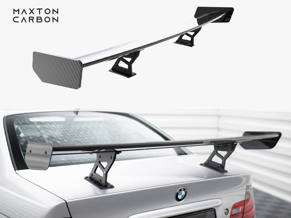 Carbon Spoiler With Internal Brackets Uprights compatible with BMW 3 Coupe E46