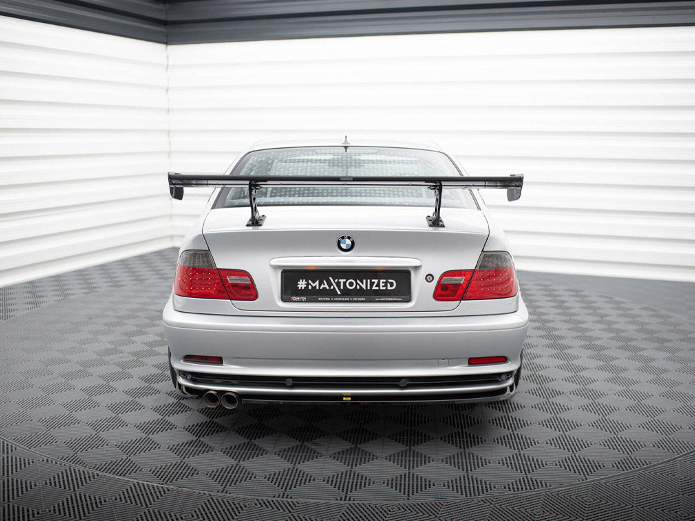 Carbon Spoiler With Internal Brackets Uprights compatible with BMW 3 Coupe E46