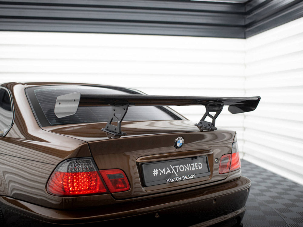 Carbon Spoiler With Internal Brackets Uprights compatible with BMW 3 Coupe E46