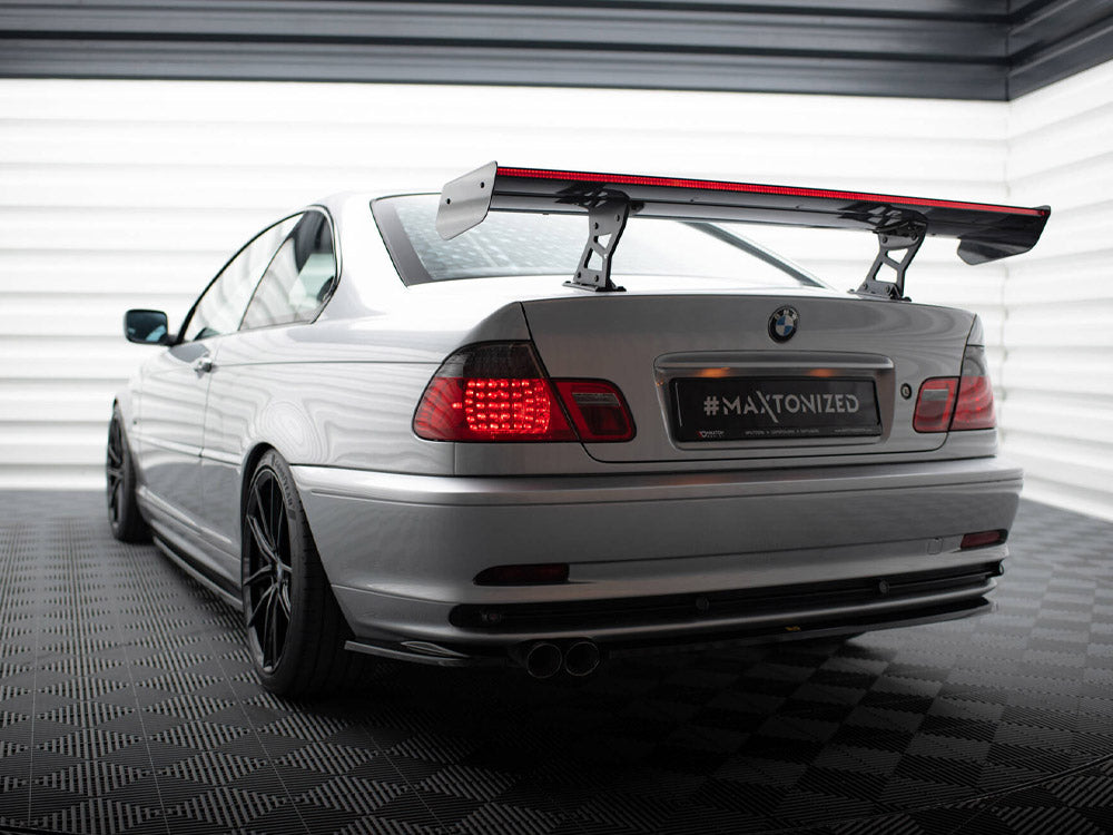 Carbon Spoiler With Internal Brackets Uprights + LED compatible with BMW 3 Coupe E46