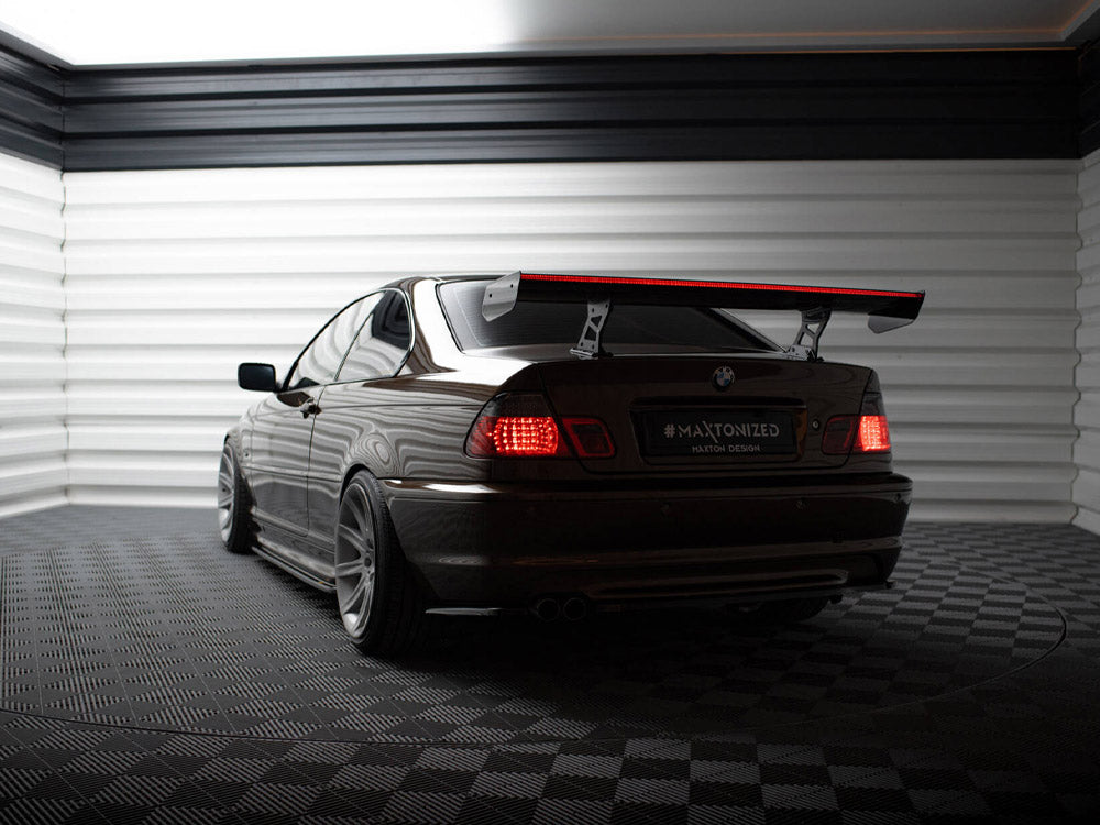 Carbon Spoiler With Internal Brackets Uprights + LED compatible with BMW 3 Coupe E46